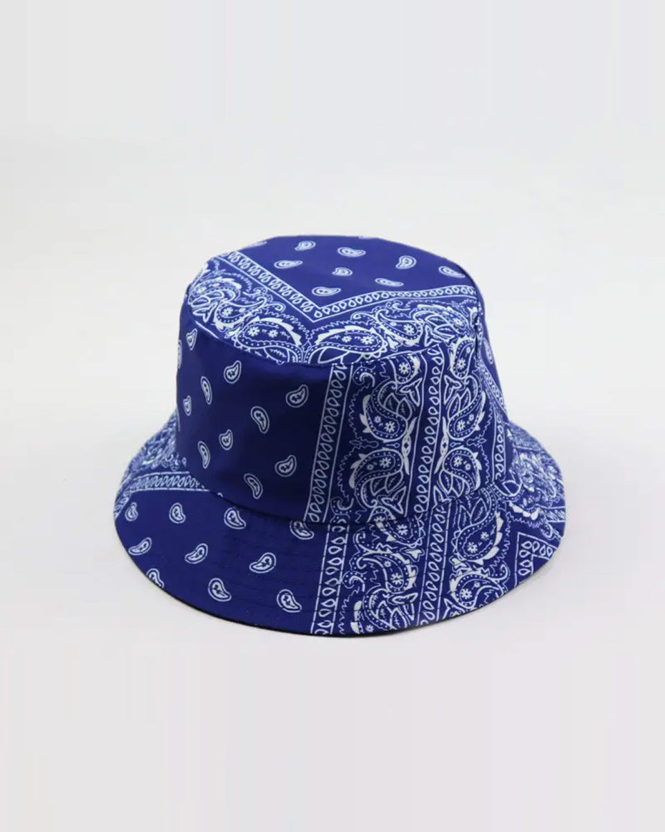 Blue bandana bucket hat new arrivals