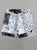DK-002 Multi-Patch Bandana Paisley Shorts, White/Black