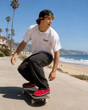 Load image into Gallery viewer, KK-003R Red Corduroy Street Style - Southern California SKATEBOARDING SLIP-ON SHOE 🌴🛹🤙