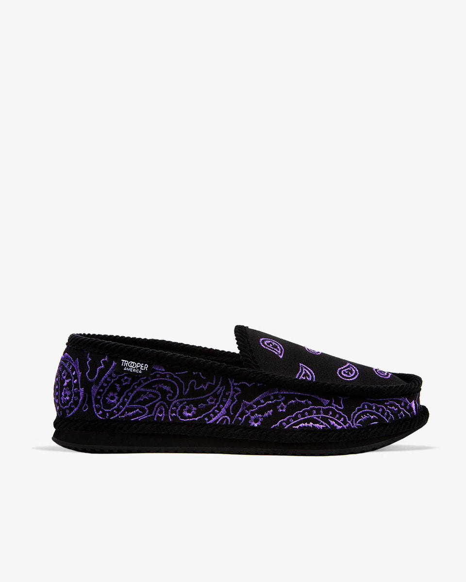 Purple online bandana slippers