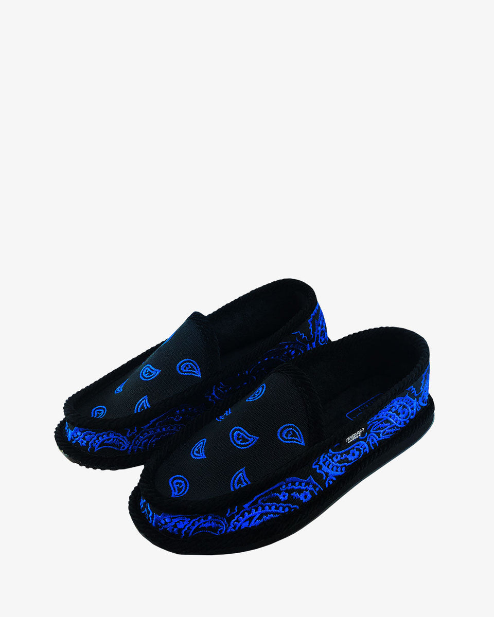 Trooper America Royal Blue Embroidered Bandana Paisley Comfy