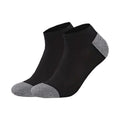 (1 Pair) Breathable Black Socks With Grey Accents