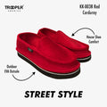 KK-003R Red Corduroy Street Style - Southern California SKATEBOARDING SLIP-ON SHOE 🌴🛹🤙