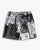 DK-001 Multi-Patch Bandana Paisley Shorts, Black/White