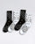 (2 Pack) Bandana paisley Mid Tube Socks, 1 White Pair + 1 Black Pair