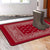 Waterproof Paisley Indoor Non-Slip Mat for Home Floor, Red