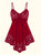 Women’s Free-Flowing Paisley Cami Dress, Burgundy