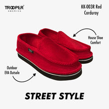 Load image into Gallery viewer, KK-003R Red Corduroy Street Style - SKATEBOARDING SLIP-ON SHOE

