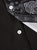 Men’s Half-Solid, Half-Paisley Button Down Shirt, Black