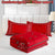 (1 Comforter and 2 Pillowcases) Paisley Bedding, Red