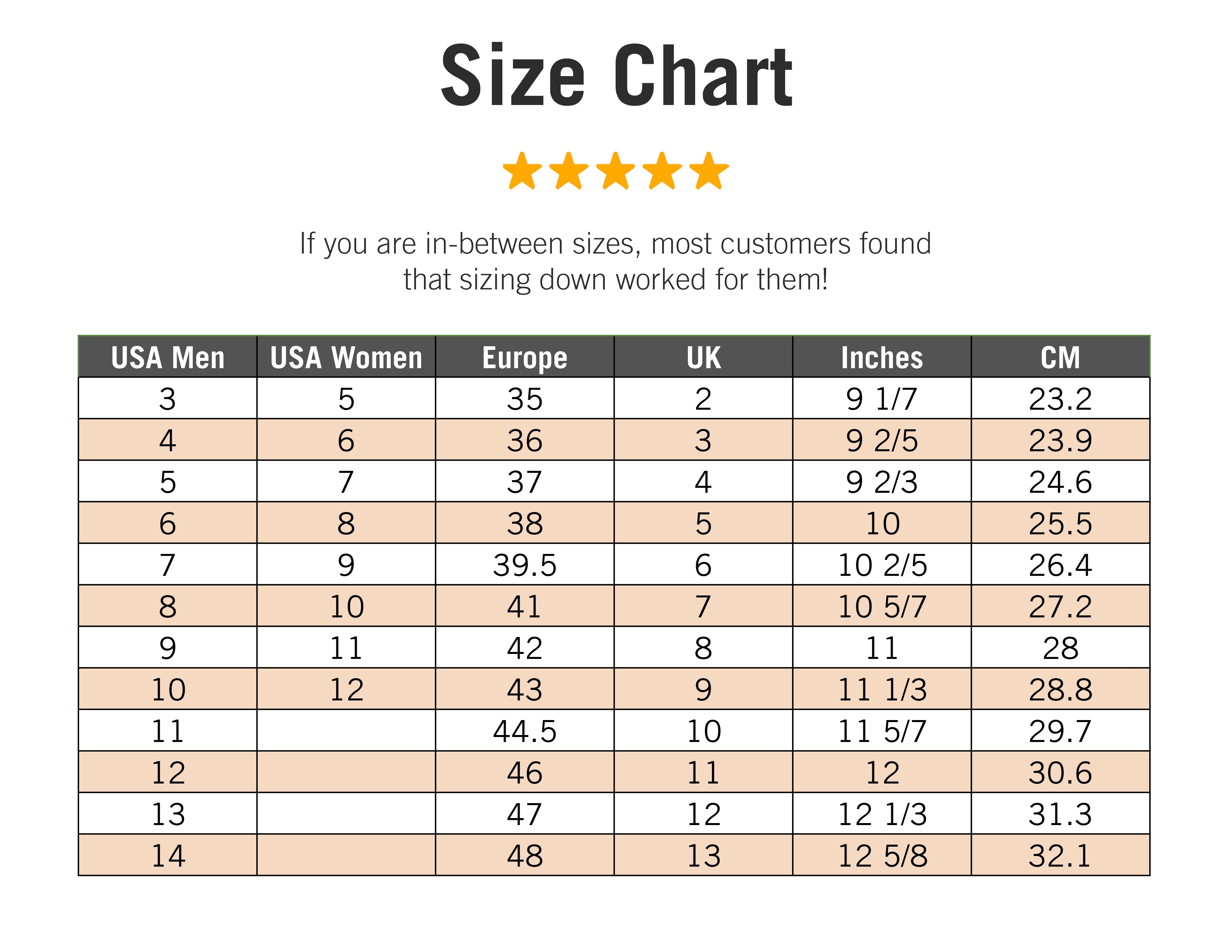 Trooper america sizing clearance