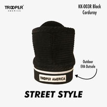 Load image into Gallery viewer, KK-003R Black Corduroy Street Style - SKATEBOARDING SLIP-ON SHOE
