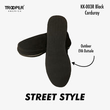 Load image into Gallery viewer, KK-003R Black Corduroy Street Style - SKATEBOARDING SLIP-ON SHOE
