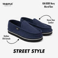 KM-008R Navy MicroFiber Street Style - Southern California SKATEBOARDING SLIP-ON SHOE 🌴🛹🤙