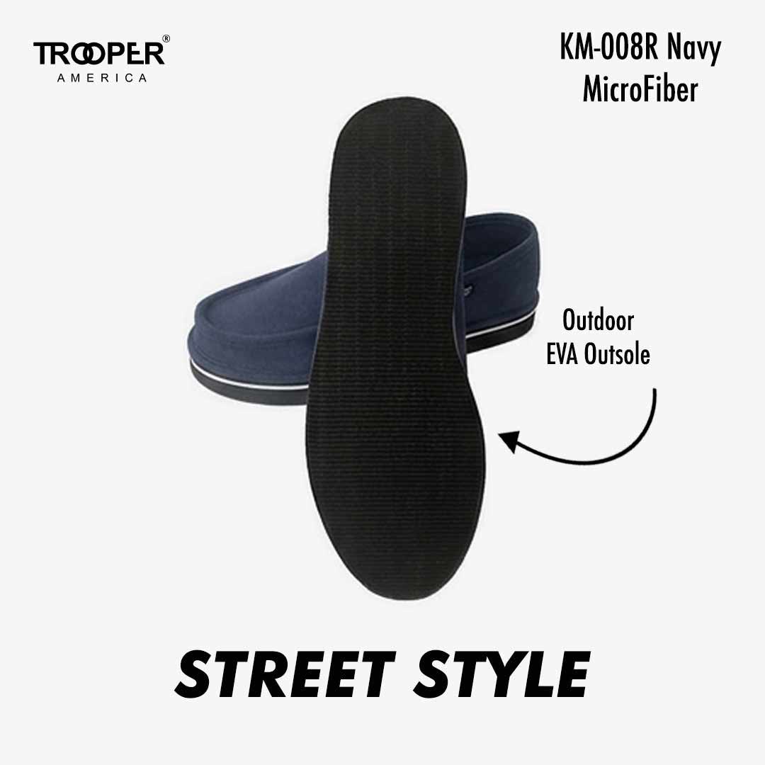 KM-008R Navy MicroFiber Street Style - Southern California SKATEBOARDING SLIP-ON SHOE 🌴🛹🤙