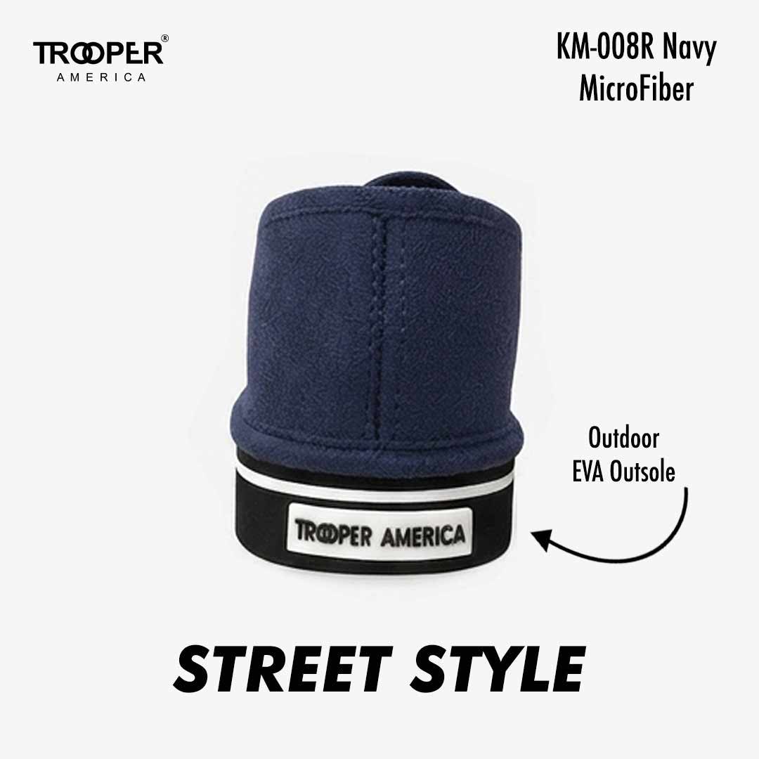 KM-008R Navy MicroFiber Street Style - Southern California SKATEBOARDING SLIP-ON SHOE 🌴🛹🤙