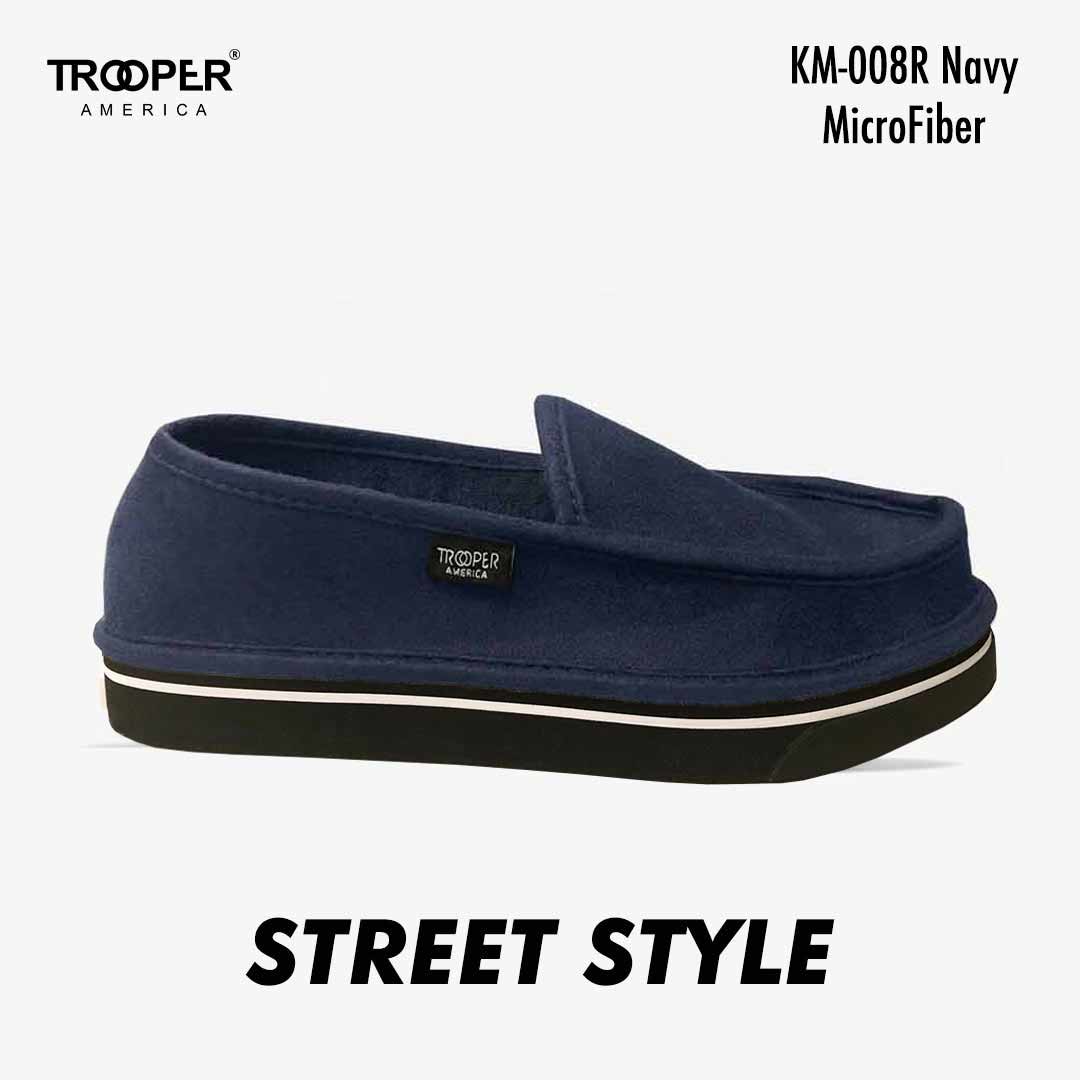 KM-008R Navy MicroFiber Street Style - Southern California SKATEBOARDING SLIP-ON SHOE 🌴🛹🤙