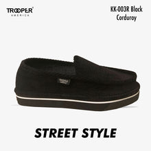 Load image into Gallery viewer, KK-003R Black Corduroy Street Style - SKATEBOARDING SLIP-ON SHOE
