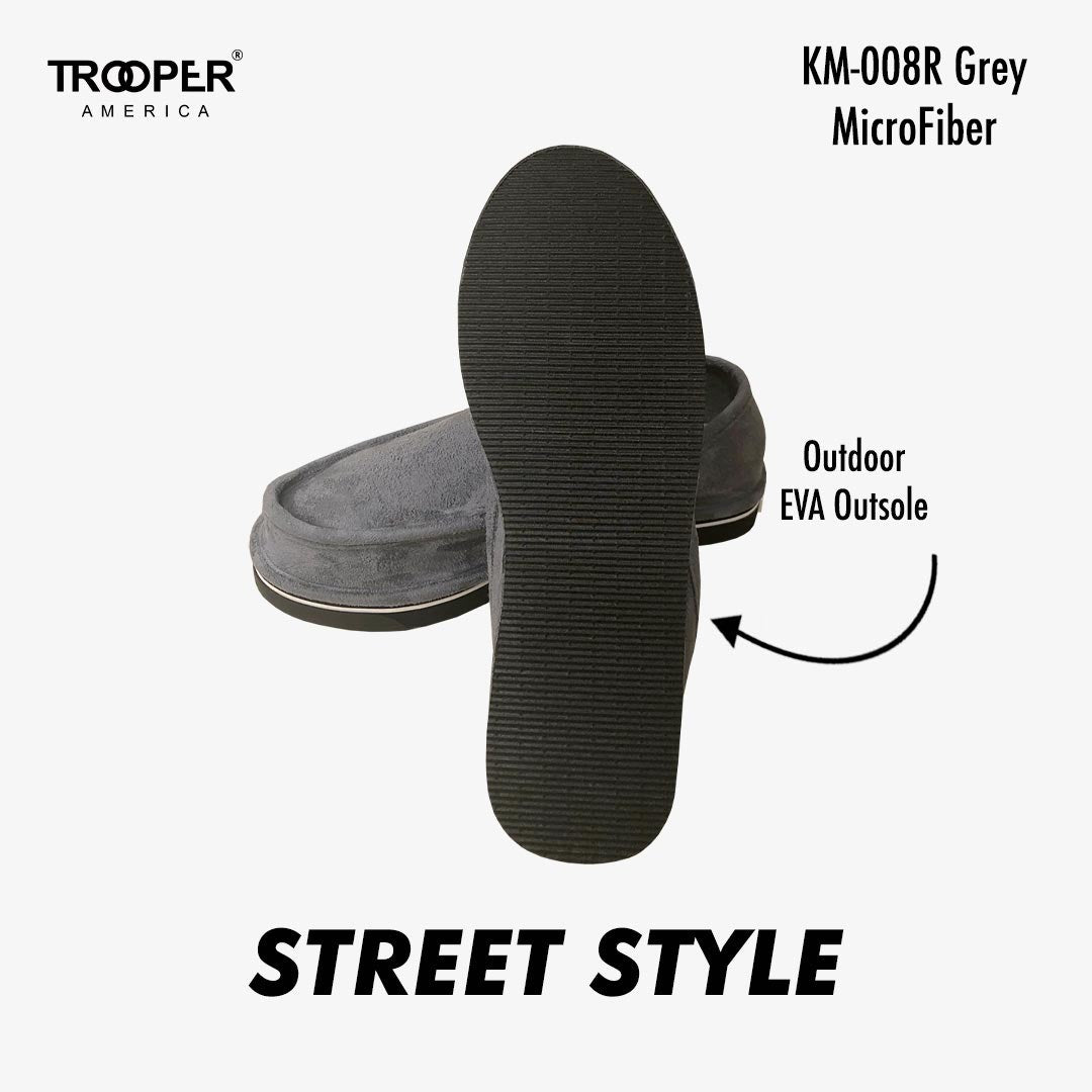 KM-008R Grey MicroFiber Street Style - Southern California SKATEBOARDING SLIP-ON SHOE 🌴🛹🤙
