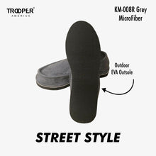Load image into Gallery viewer, KM-008R Grey MicroFiber Street Style - SKATEBOARDING SLIP-ON SHOE
