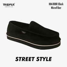 Load image into Gallery viewer, KM-008R Black MicroFiber Street Style - SKATEBOARDING SLIP-ON SHOE
