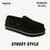 KM-008R Black MicroFiber Street Style - SKATEBOARDING SLIP-ON SHOE
