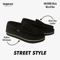 KM-008R Black MicroFiber Street Style - Southern California SKATEBOARDING SLIP-ON SHOE 🌴🛹🤙