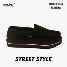 Load image into Gallery viewer, KM-008R Black MicroFiber Street Style - SKATEBOARDING SLIP-ON SHOE
